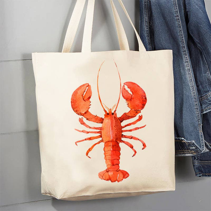 Maine Lobster Coastal Canvas Tote Bag
