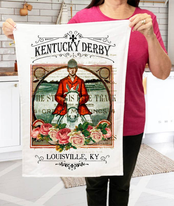 Kentucky Derby Louisville Vintage Kitchen Terry Cloth Towel