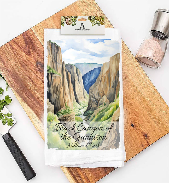 Black Canyon Gunnison National Park  Flour Sack Tea Towel