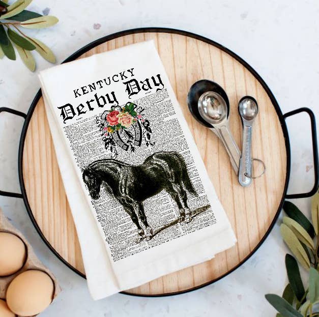 Kentucky Derby Horse Vintage Cotton Tea Towels