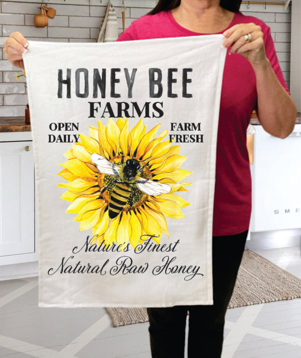 Modern  Farmhouse Honey Bee Kitchen Terry Towel