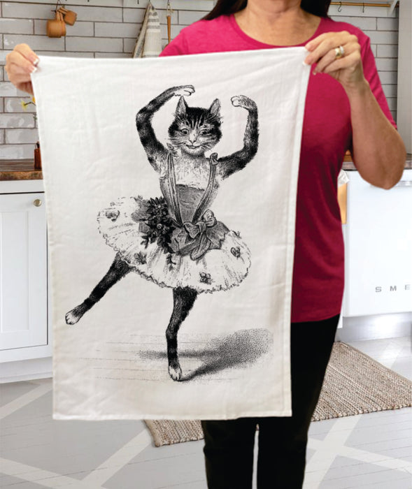 Cat Ballerina, Cotton Terry Towels