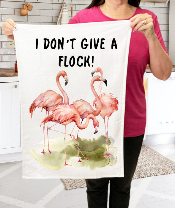 Pink Flamingo I Don't Give A Flock Cotton Terry Towels