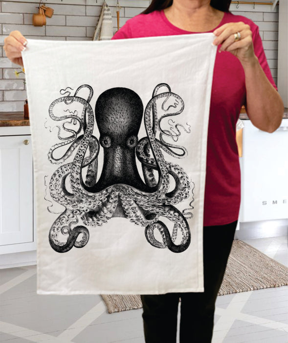 Octopus Ocean Animal Vintage Cotton Terry Towels