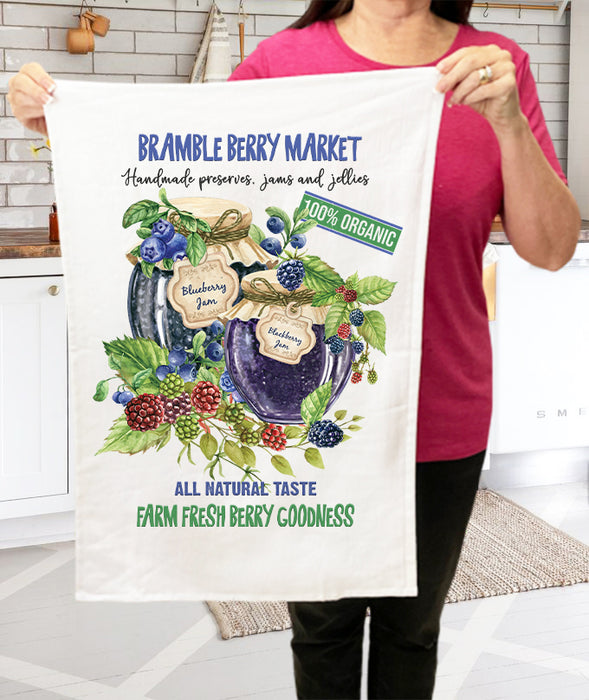 Blueberry Market 100% Organic Kitchen Cotton Terry Towels