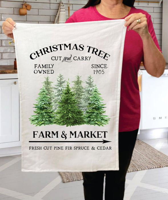 Christmas Tree Farm & Market Cotton Terry Towels