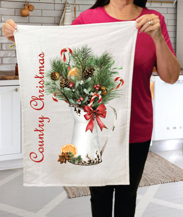 Rustic Country Christmas Cotton Terry Towel