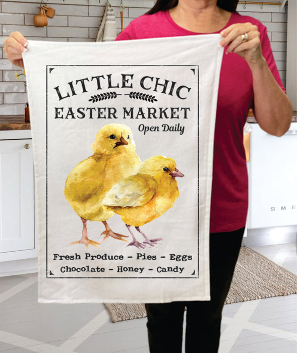 Easter Little Chicks Market Cotton  Terry Towel