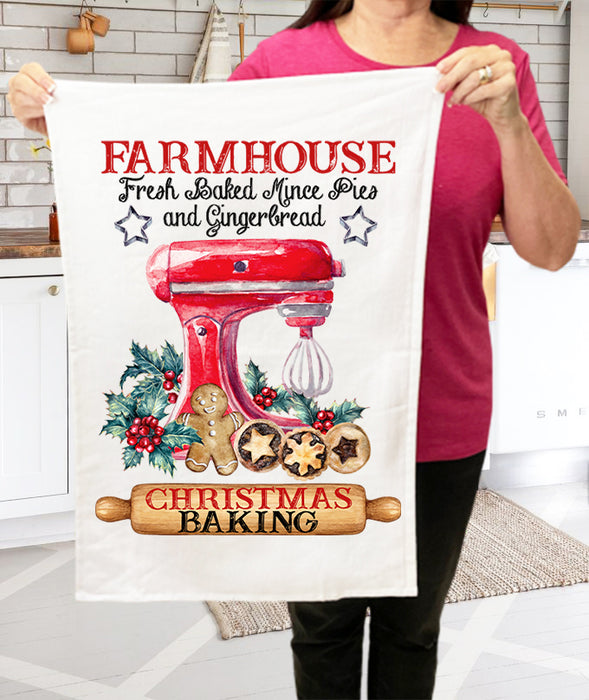 Christmas Farmhouse Gingerbread Mixer  Terry Towel