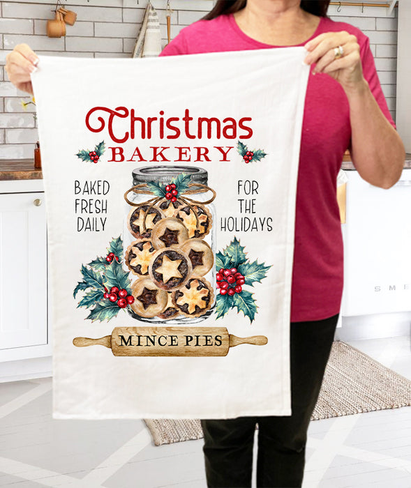 Christmas Bakery Cookies Mince Pie  Terry Towel