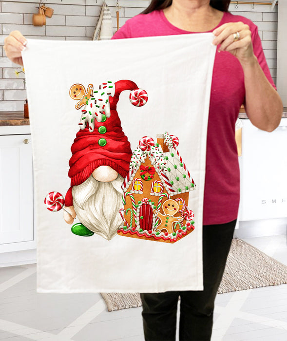 Christmas Gnome Gingerbread House  Terry Towel